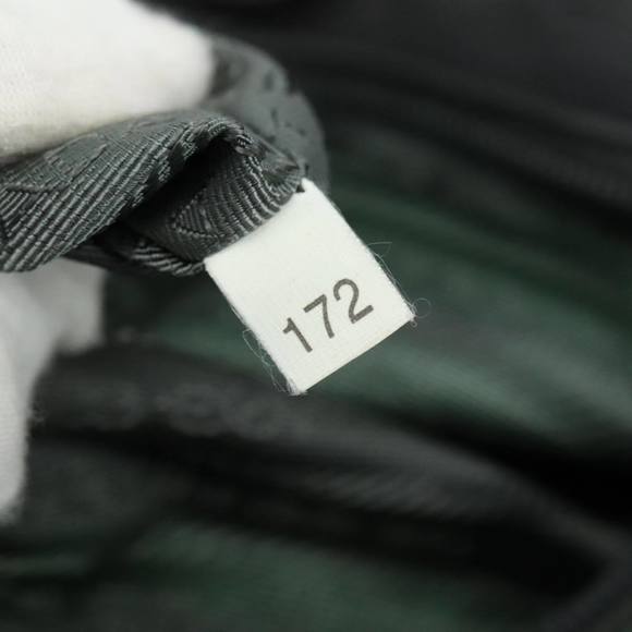 PRADA Hand Bag Nylon 2way Green Gold Auth 104393 - Picture 12 of 16